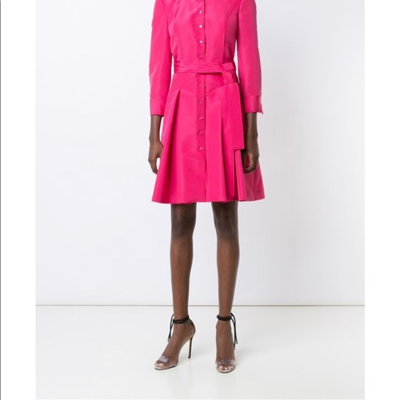 Carolina Herrera shirt dress! 100% silk - Picture 2 of 4